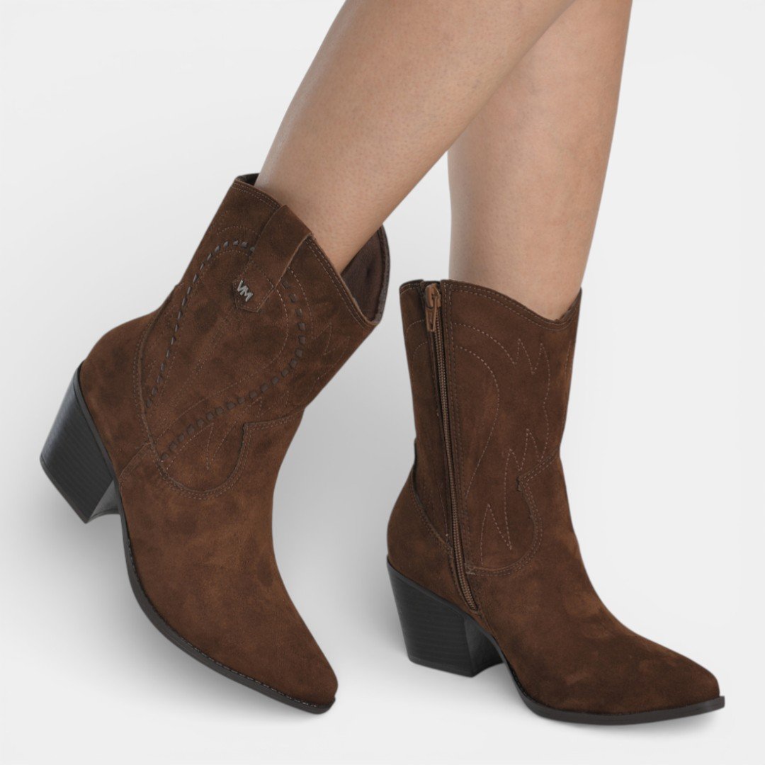 Bota Western Via Marte Camurça Café Marrom 3