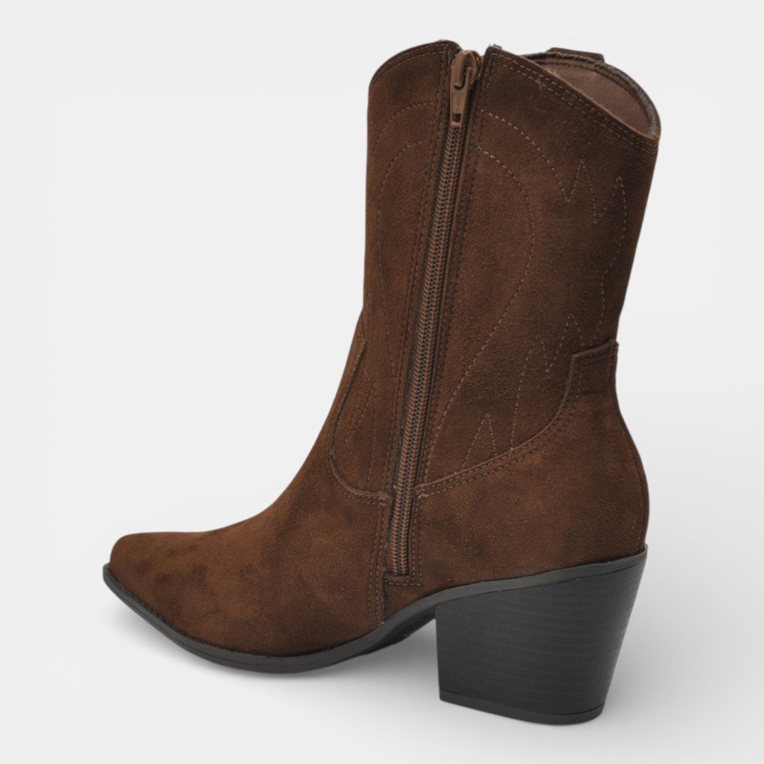 Bota Western Via Marte Camurça Café Marrom 4