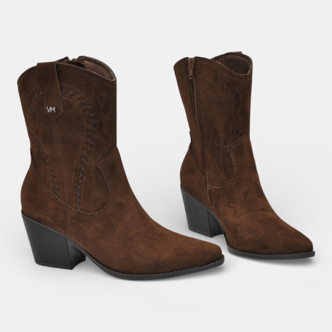 Bota Western Via Marte Camurça Café Marrom 5