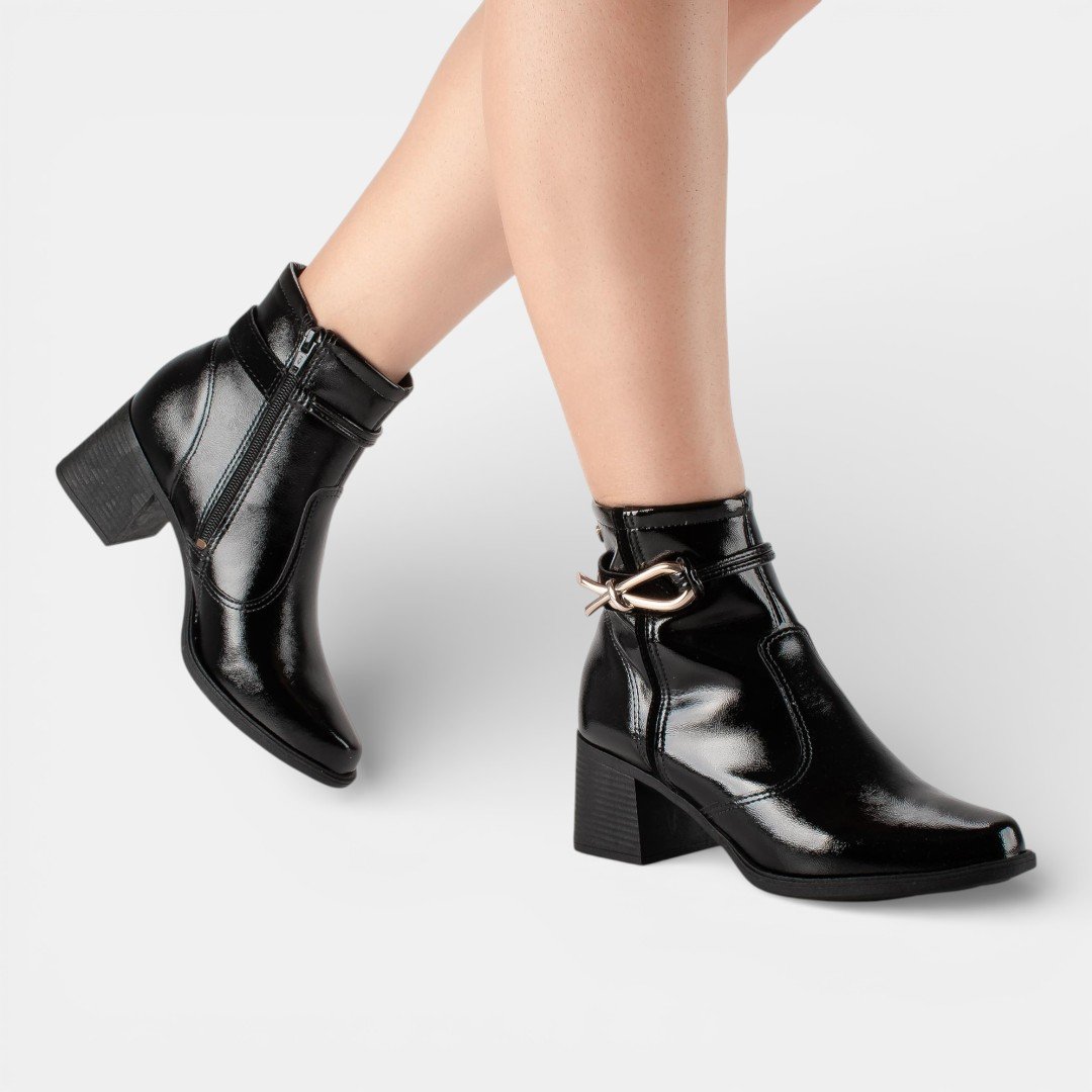 Bota Mississipi Cano Curto Preta Preto 3