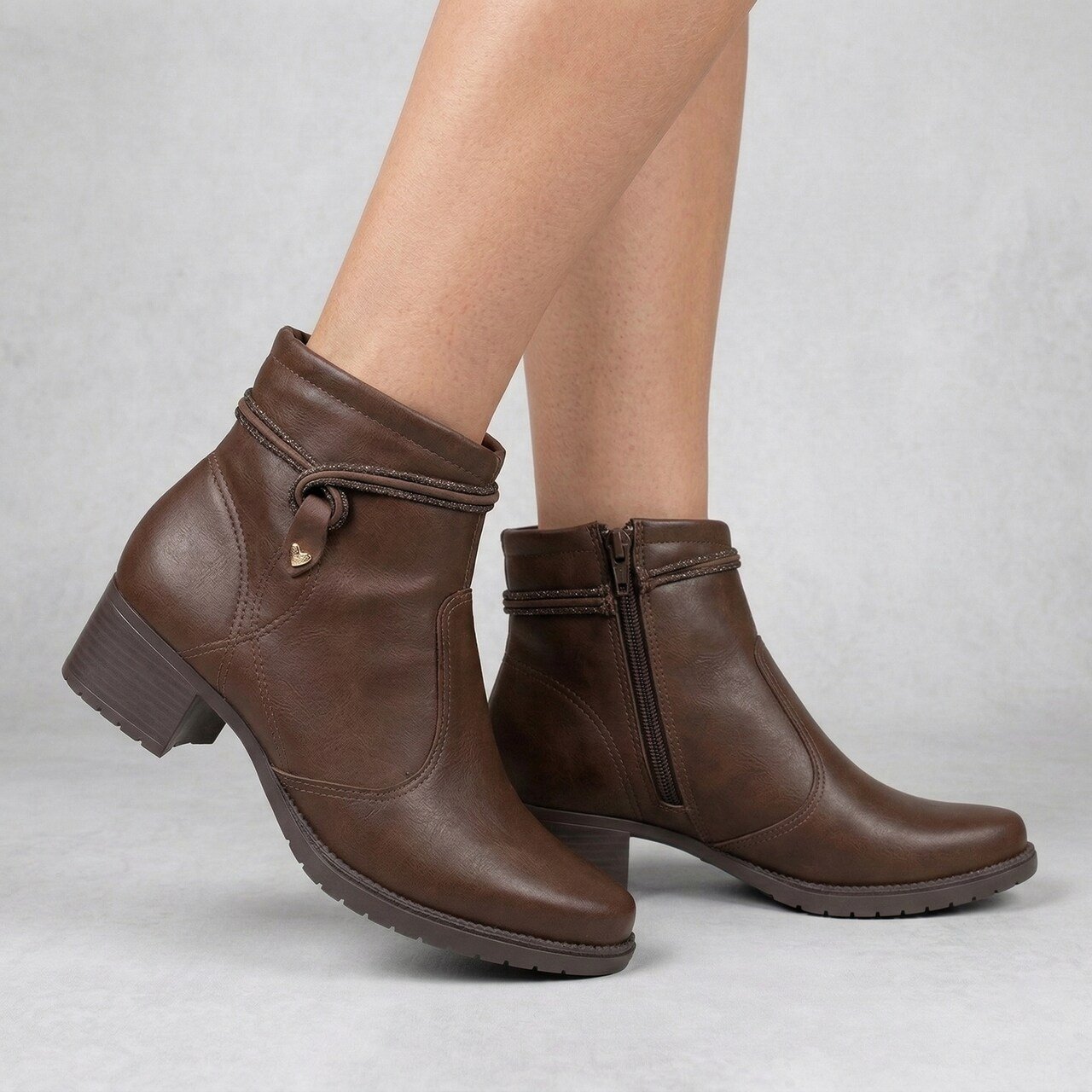 Bota Mississipi Cano Curto Marrom Marrom 2