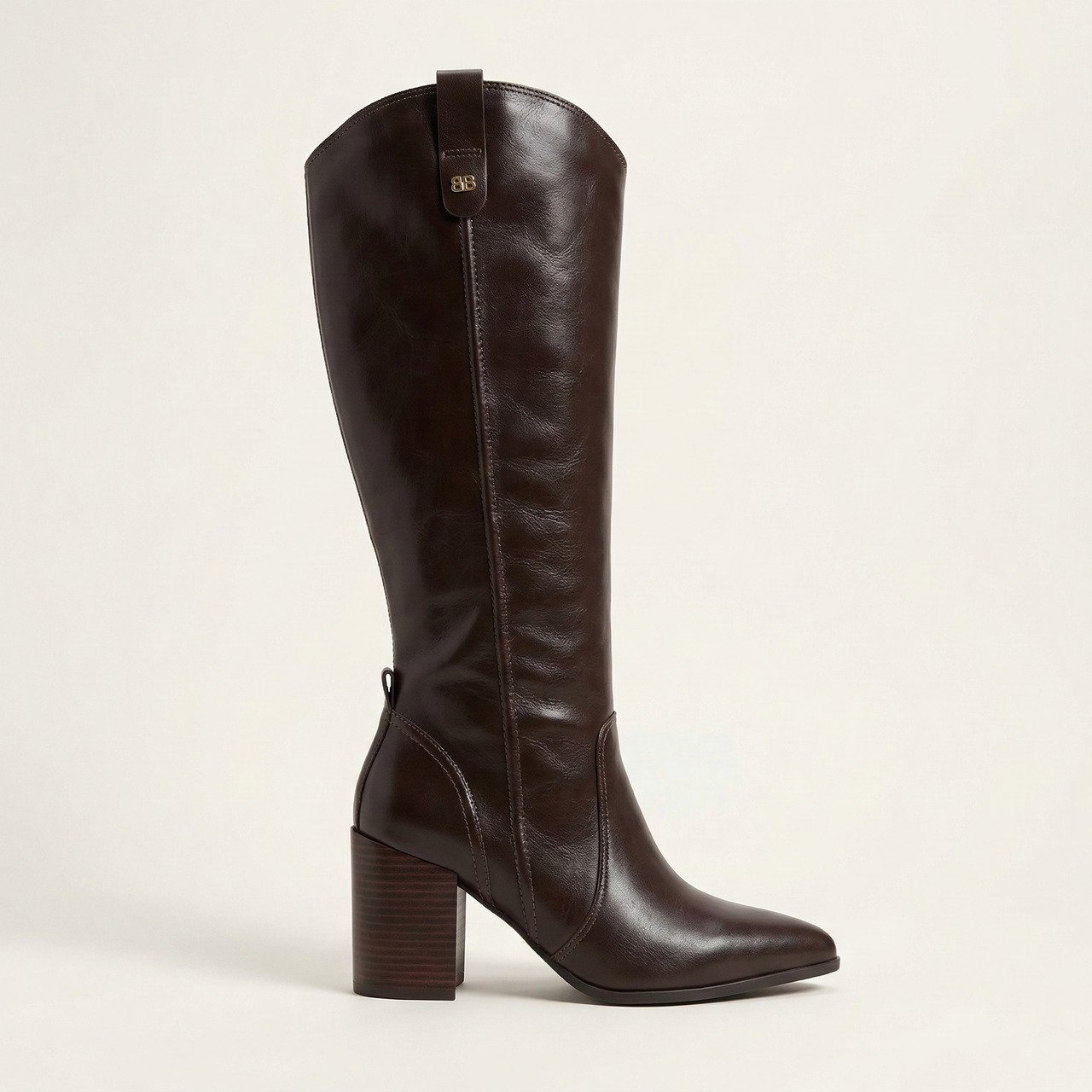 Bota Bottero Western Cano Longo Em Couro Marrom