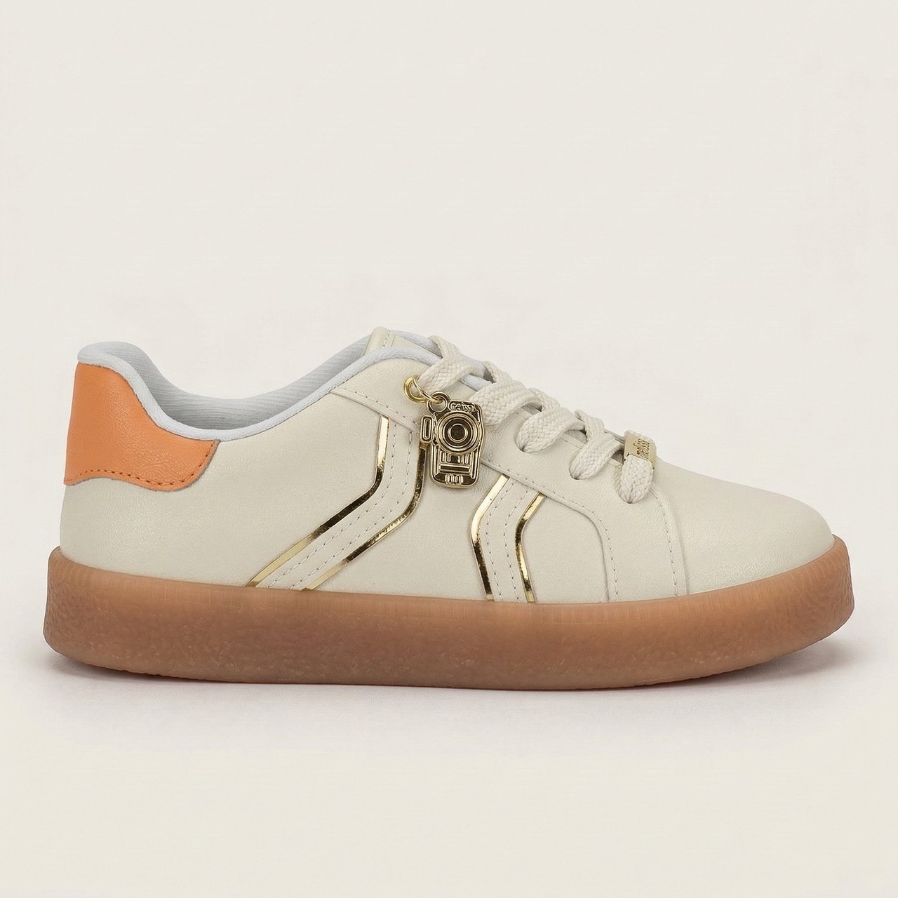 Tênis Molekinha Casual Feminino Infantil Branco Off