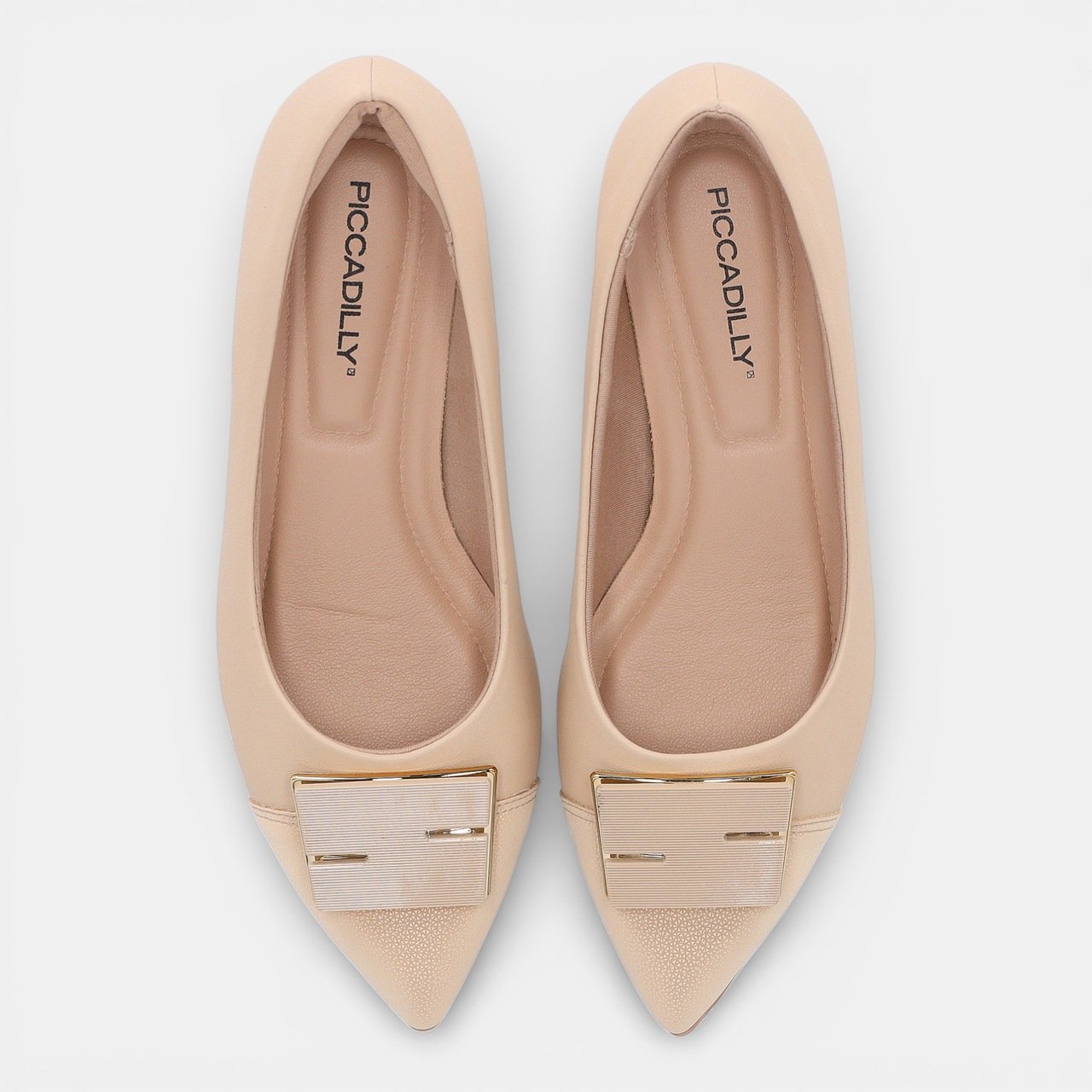 Sapato Scarpin Piccadilly Salto Baixo Bege Bege 3