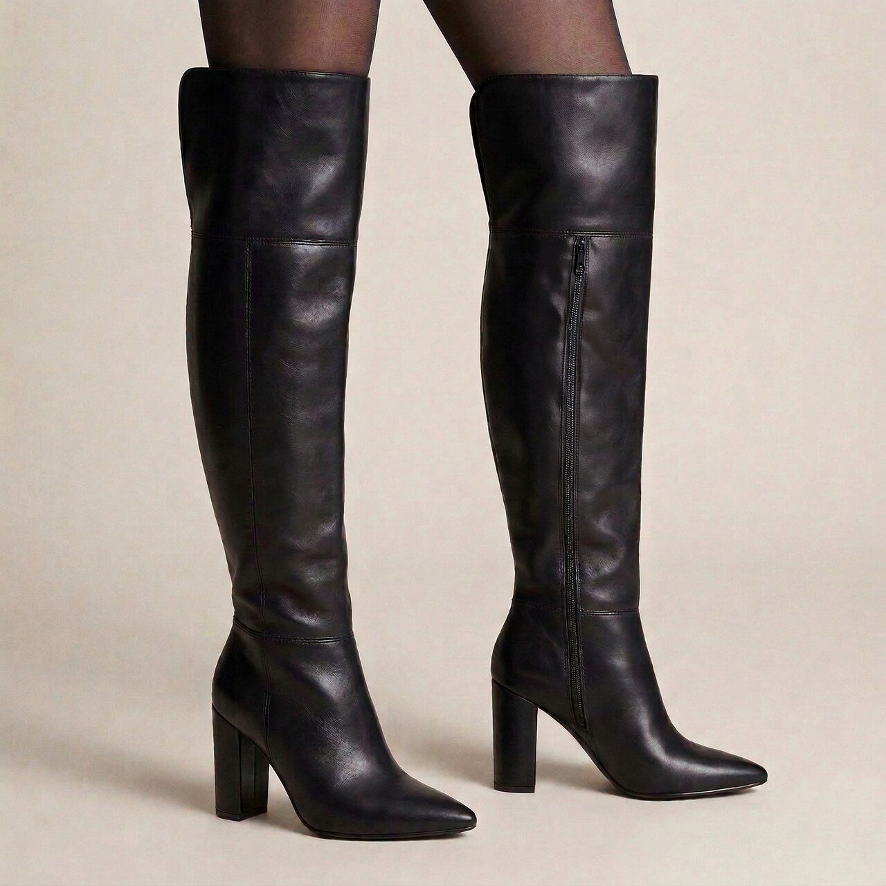 Bota Over Vizzano Salto Alto Preta Preto 2