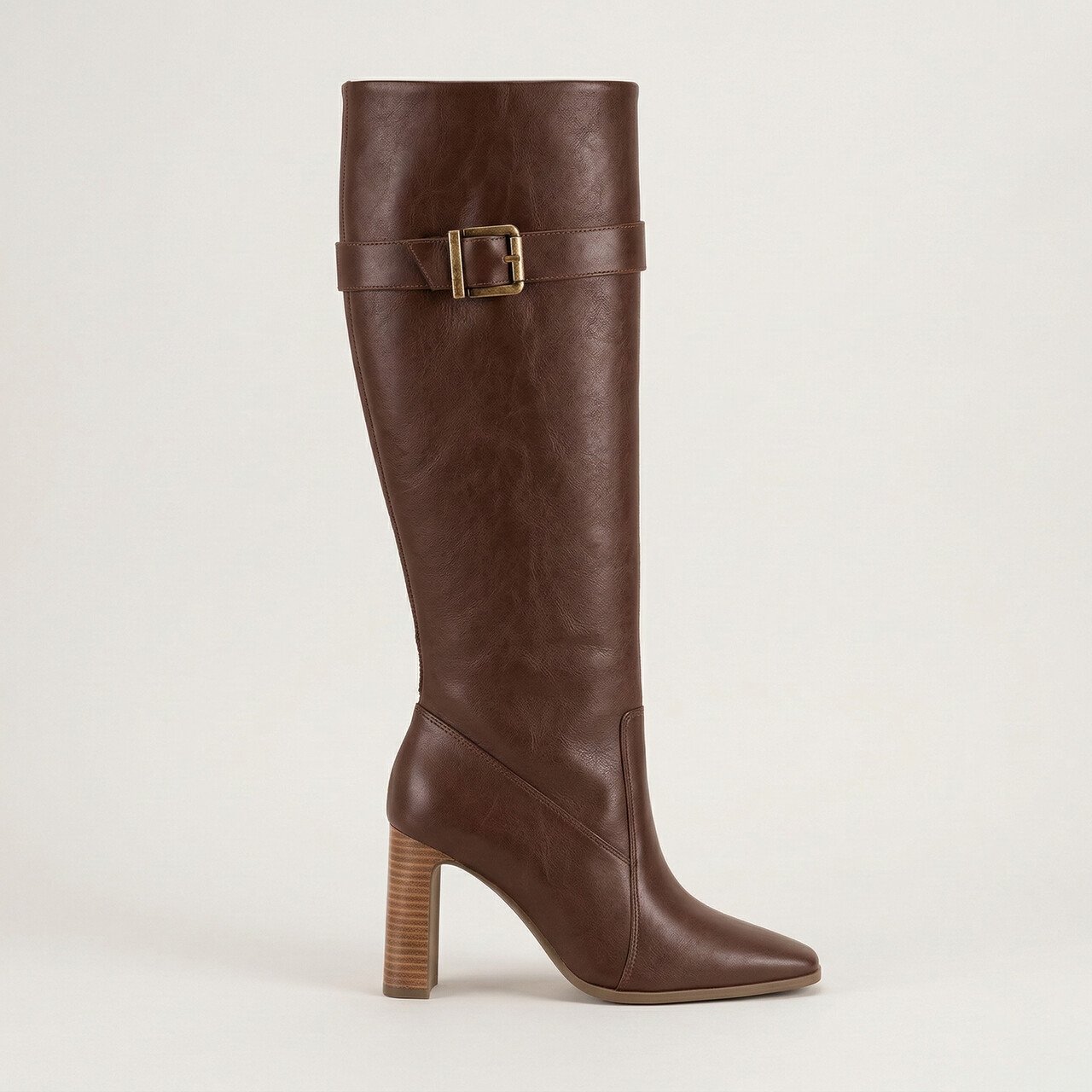Bota Cano Longo Vizzano Salto Alto Marrom