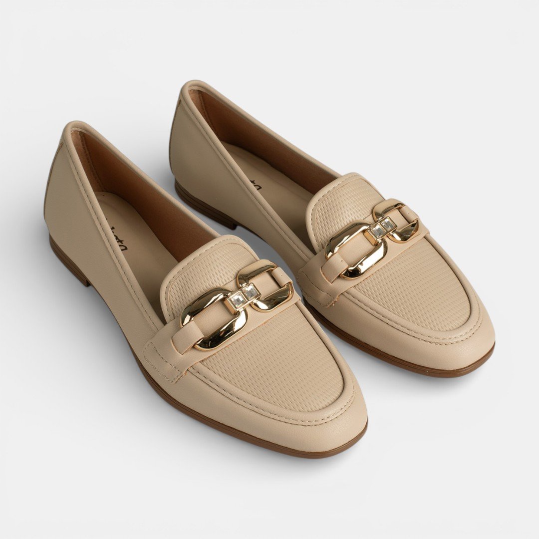 Mocassim Dakota Feminino Bege Bege 2