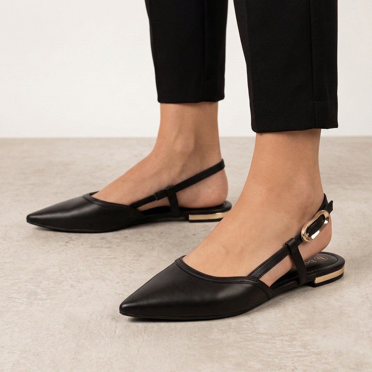 Sapatilha Slingback Bebecê Preta Preto 2