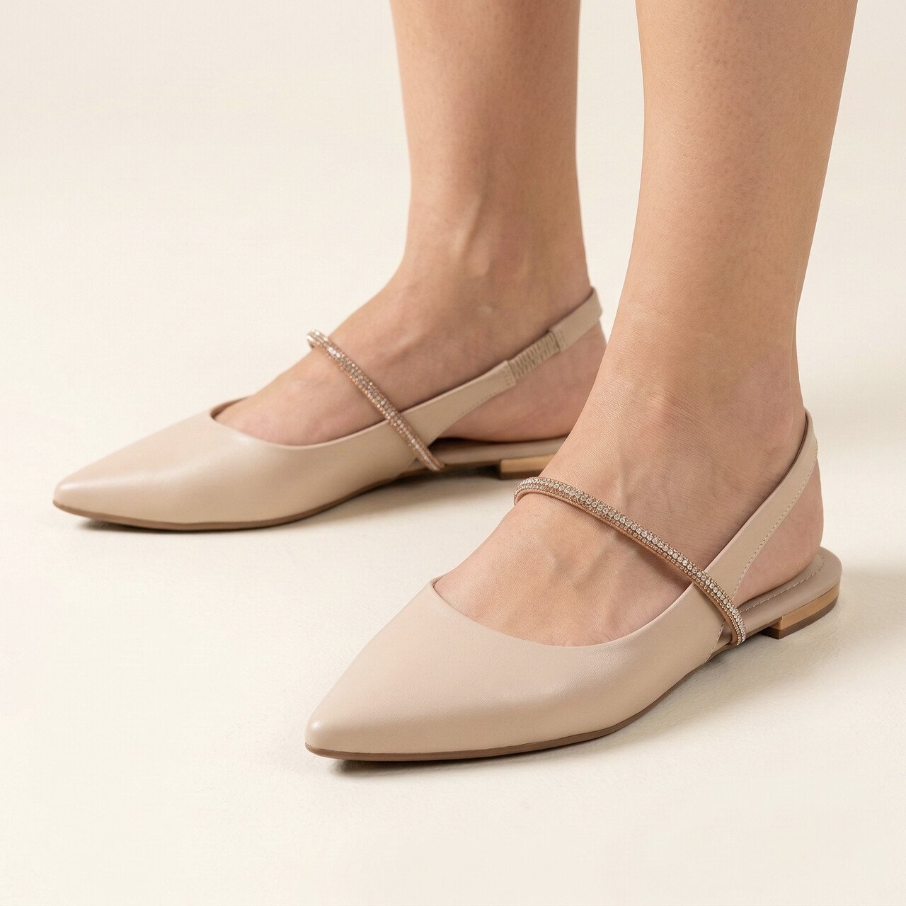 Sapatilha Slingback Bebecê Off White Bege 2