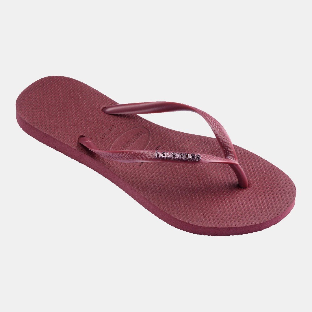Chinelo Havaianas Slim Logo Metallic Amaranto Rosa 2
