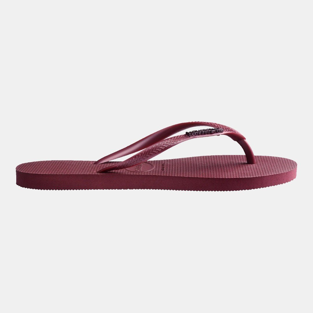 Chinelo Havaianas Slim Logo Metallic Amaranto Rosa 3