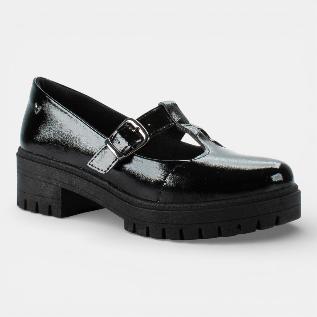 Sapato Mississipi Salto Baixo Preto Preto 2