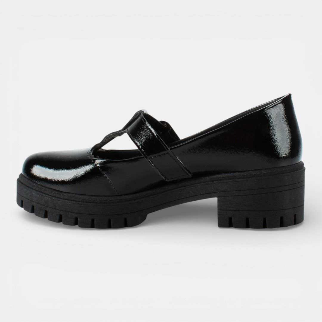 Sapato Mississipi Salto Baixo Preto Preto 4