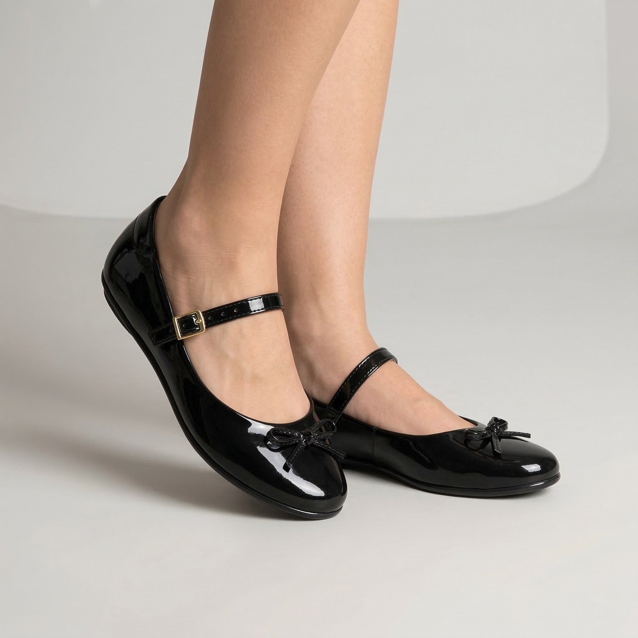 Sapatilha Molekinha Infantil Verniz Preta Preto 2