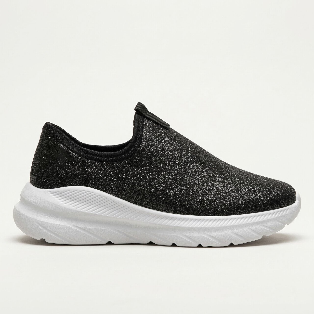 Tênis Molekinha Slip On Infantil Glitter Preto