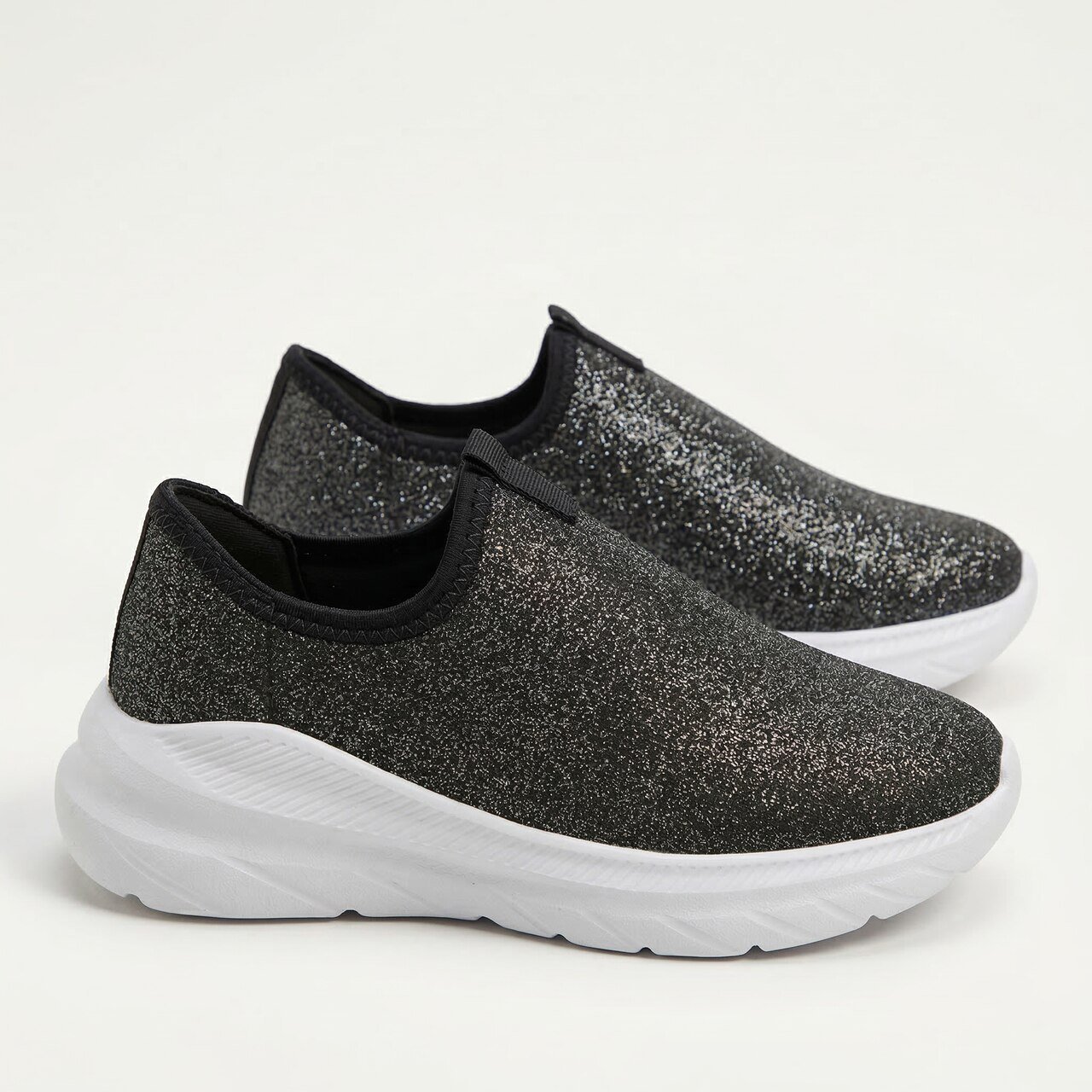 Tênis Molekinha Slip On Infantil Glitter Preto Preto 2