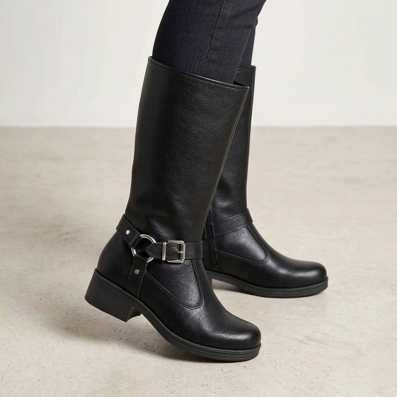 Bota Moleca Montaria Cano Longo Preta Preto 2