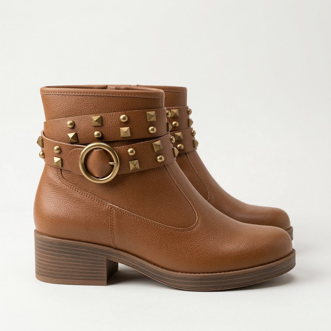 Bota Moleca Biker Cano Curto Caramelo Marrom 3