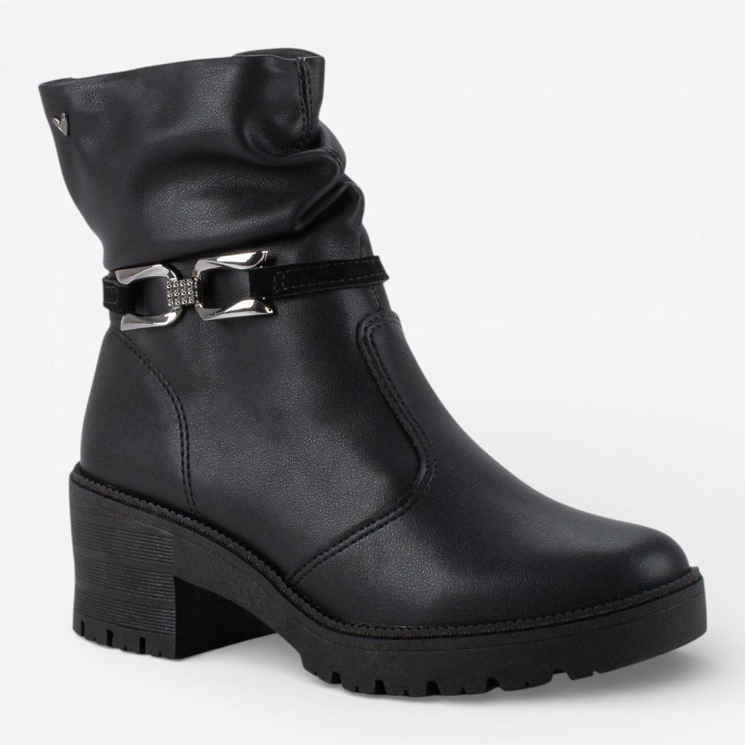 Bota Mississipi Cano Curto Preta Preto 2