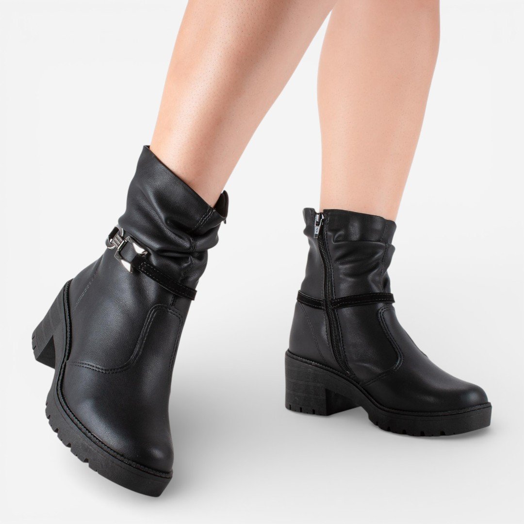 Bota Mississipi Cano Curto Preta Preto 3