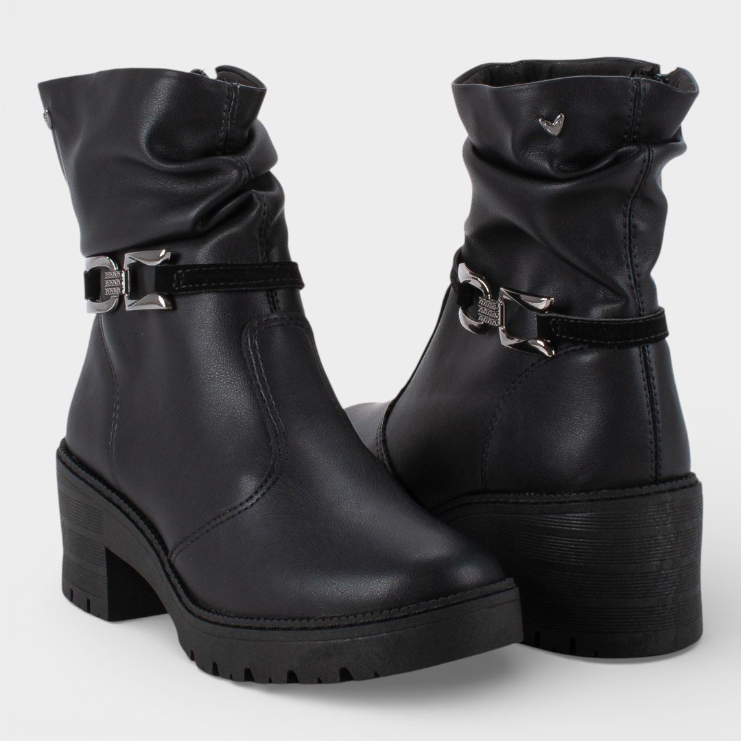 Bota Mississipi Cano Curto Preta Preto 7