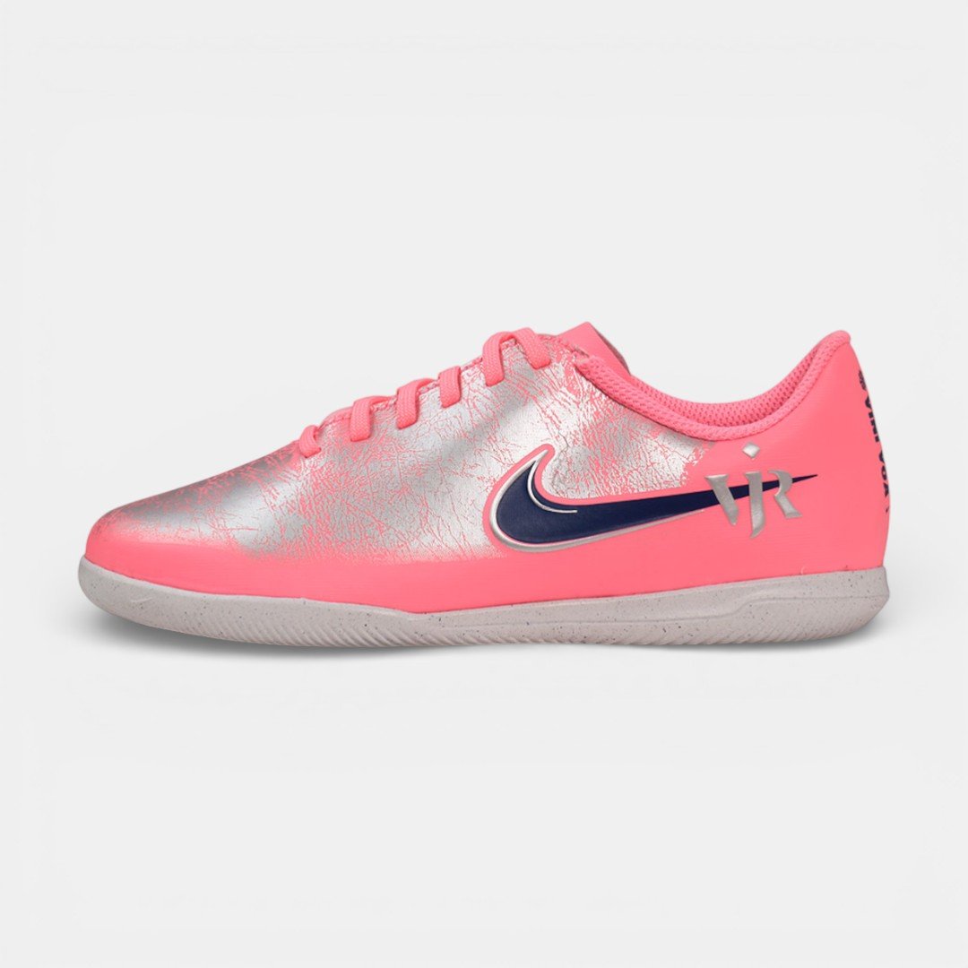Chuteira Vini Jr Futsal Nike Mercurial Zoom Vapor 16 Club Infantil Rosa