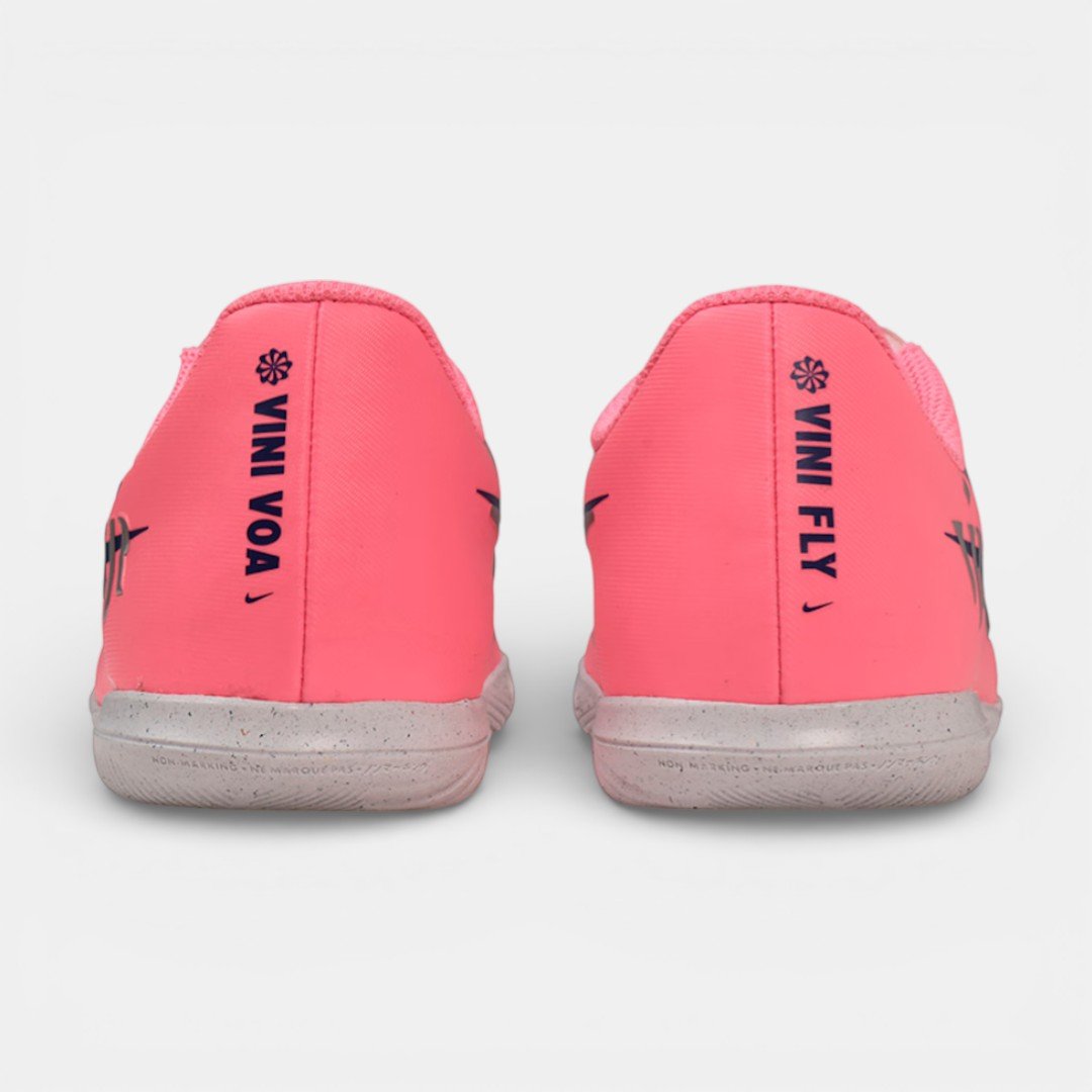 Chuteira Vini Jr Futsal Nike Mercurial Zoom Vapor 16 Club Infantil Rosa Rosa 6