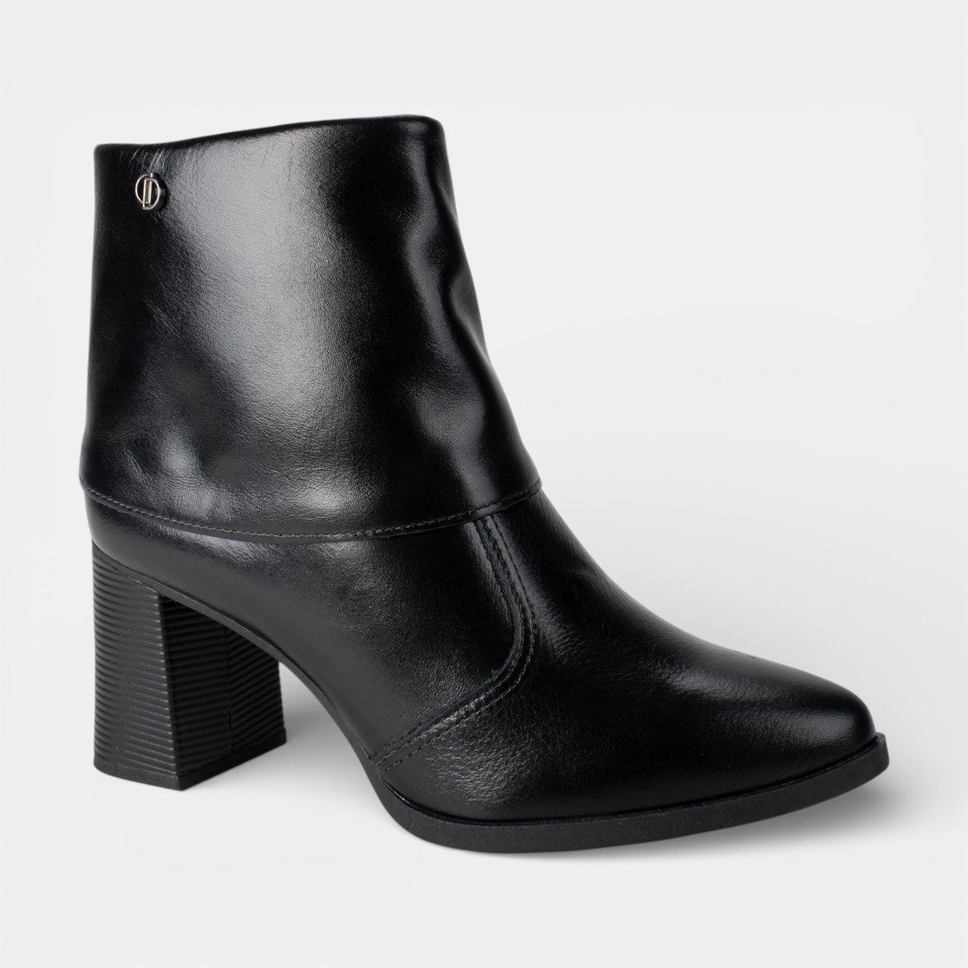 Bota Dakota Capa Cano Curto Salto Bloco Preta Preto 2
