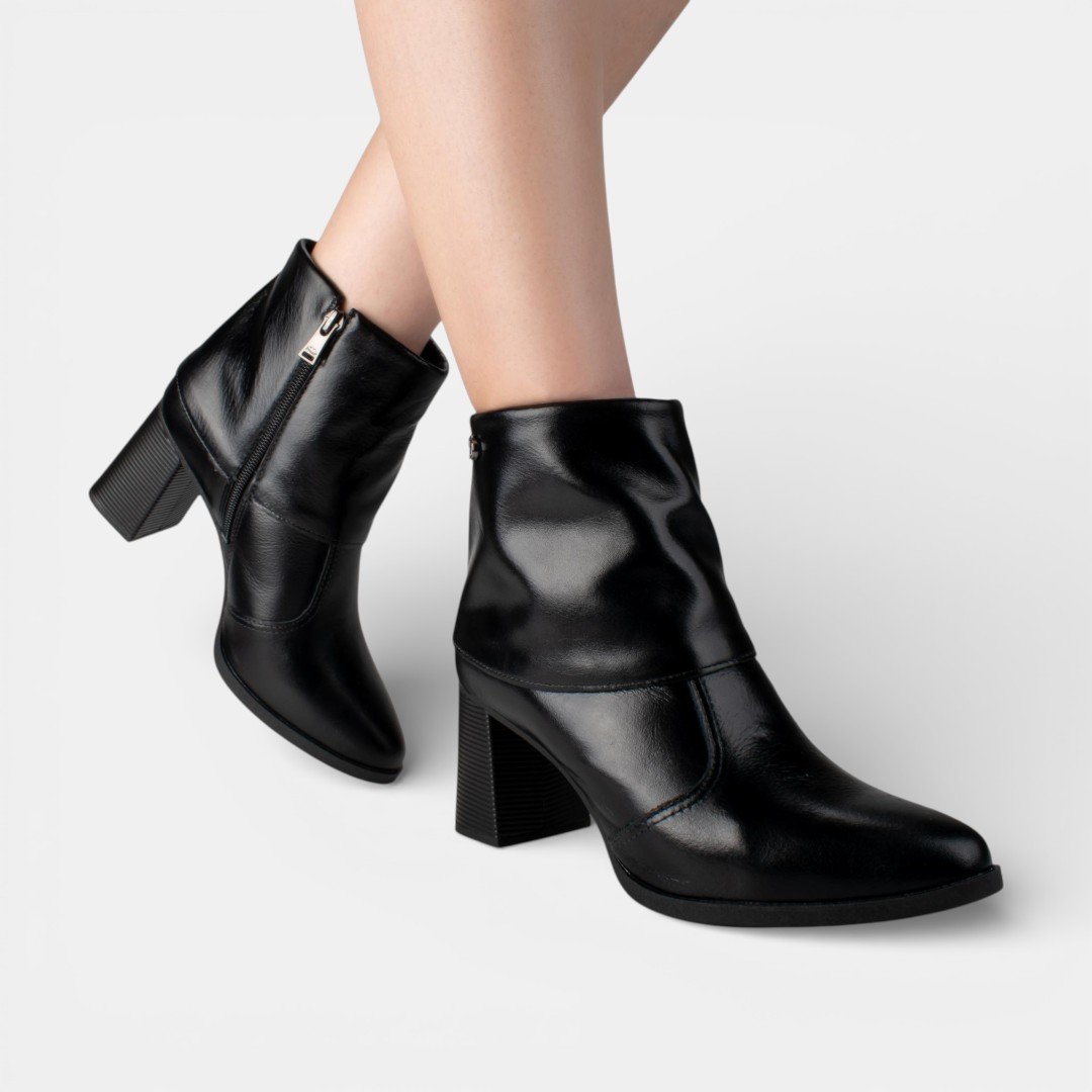 Bota Dakota Capa Cano Curto Salto Bloco Preta Preto 3