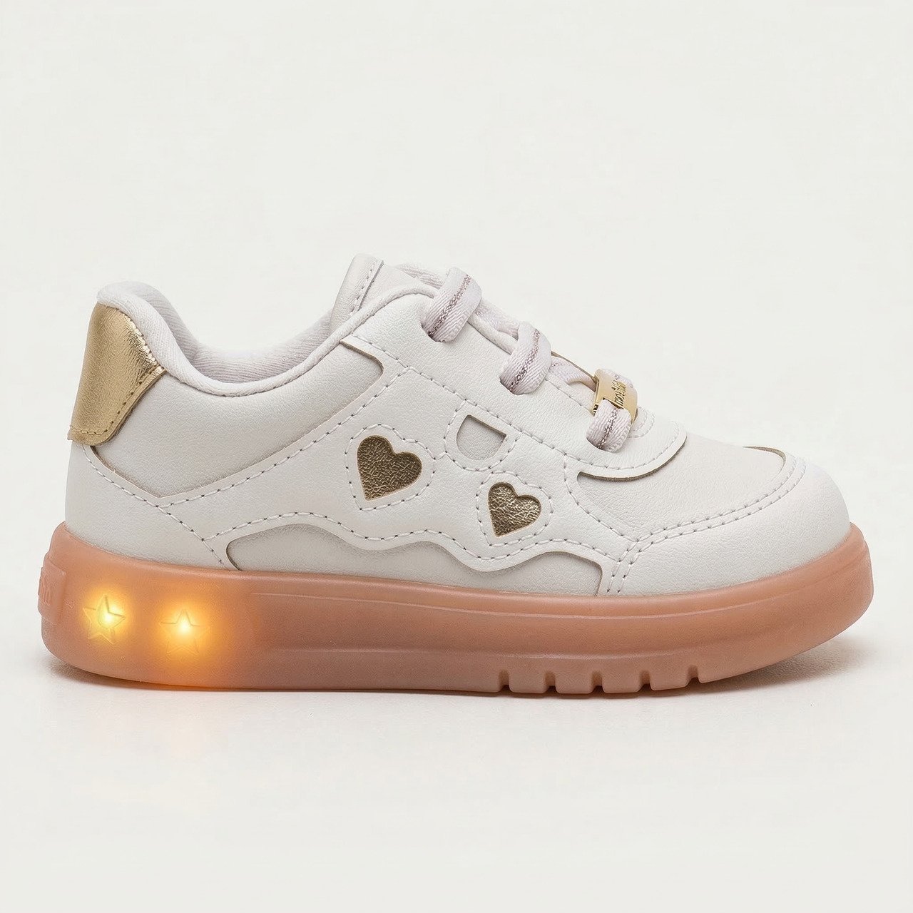 Tênis Bebê Molekinha Com Luz Branco