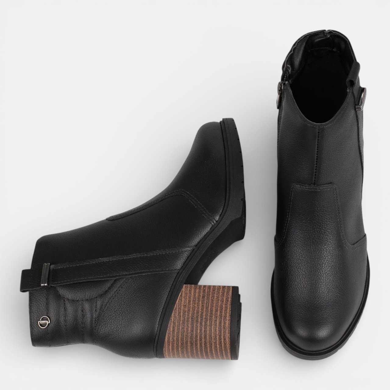 Bota Chelsea Dakota Em Couro Preta Preto 5
