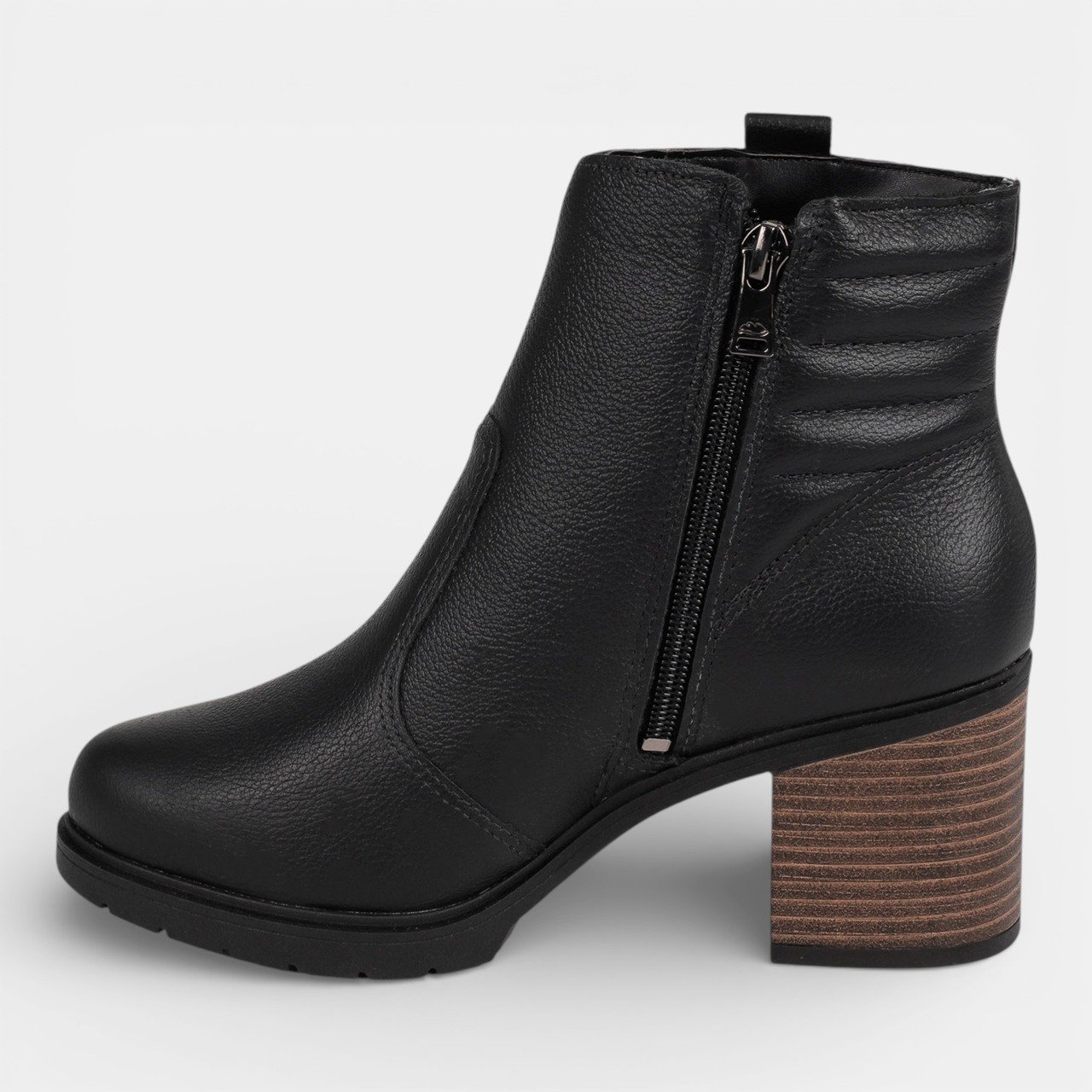 Bota Chelsea Dakota Em Couro Preta Preto 8