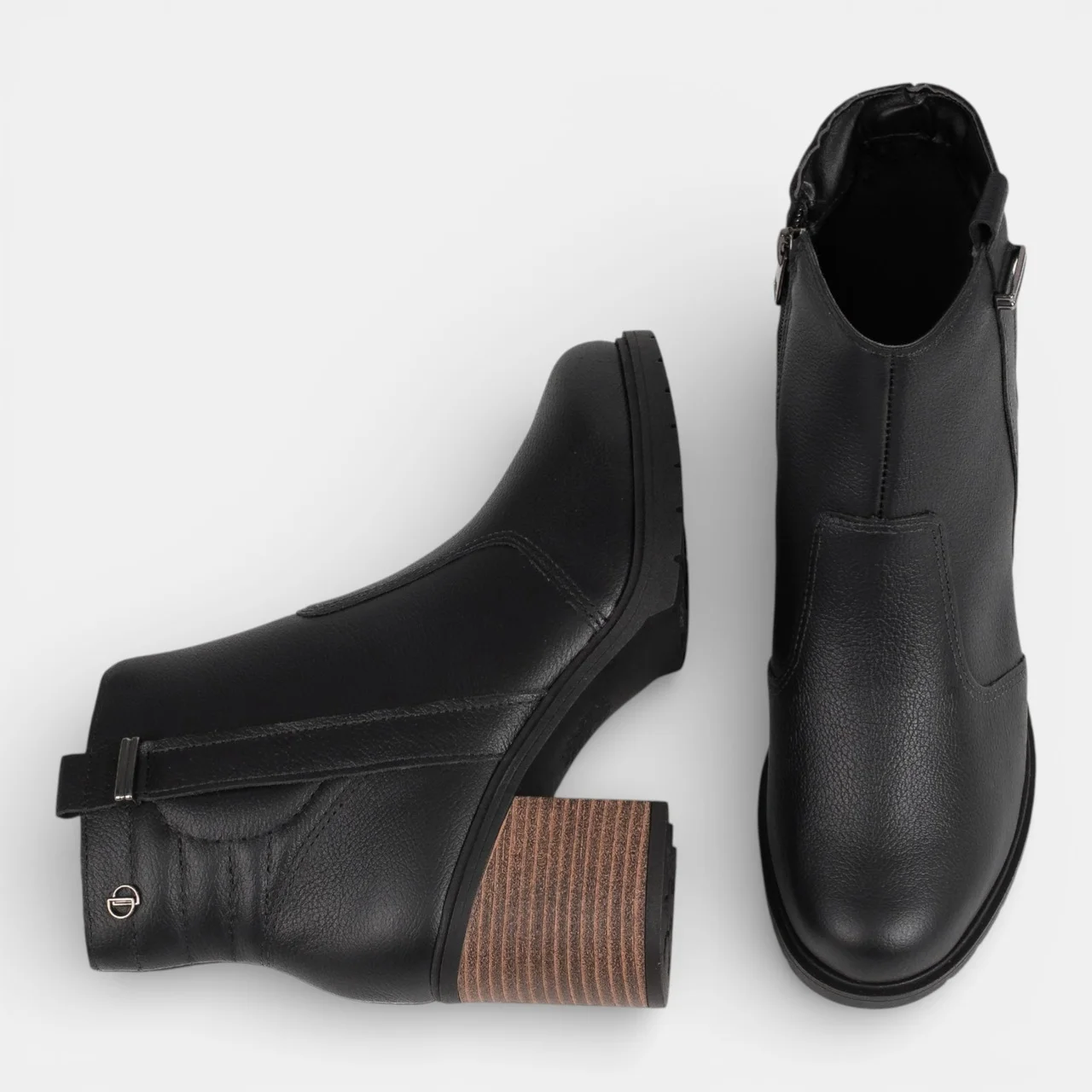 Bota Chelsea Dakota Em Couro Preta Preto 5