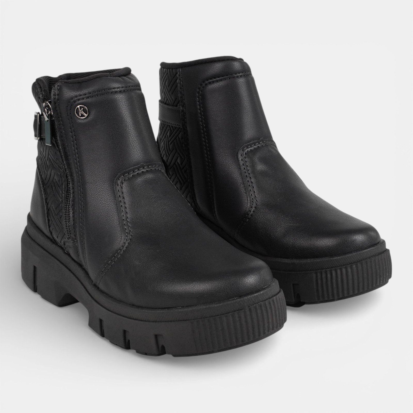 Bota Kolosh Feminina Tratorada Preta Preto 6