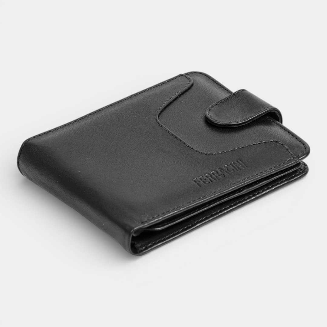 Carteira Ferracini Masculina Couro Preta