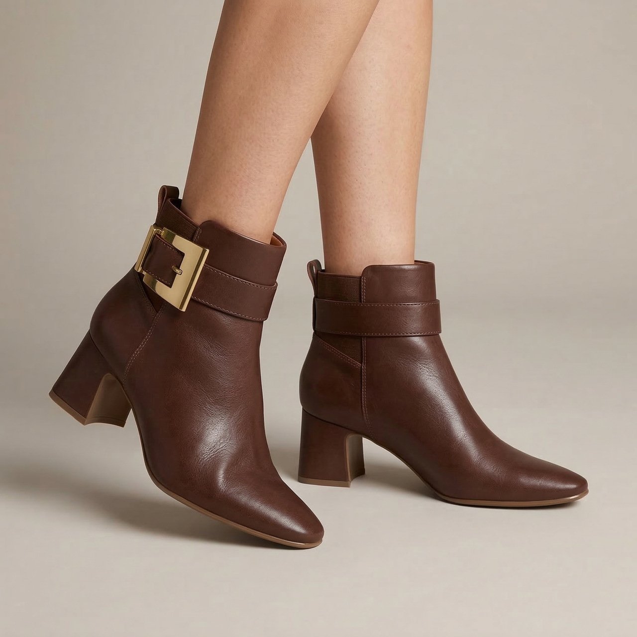 Bota Vizzano Cano Curto Marrom Marrom 2