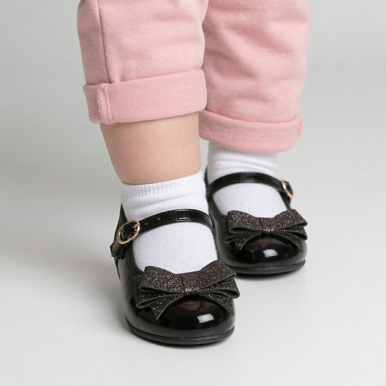 Sapatilha Molekinha Bebê Verniz Preta Preto 3