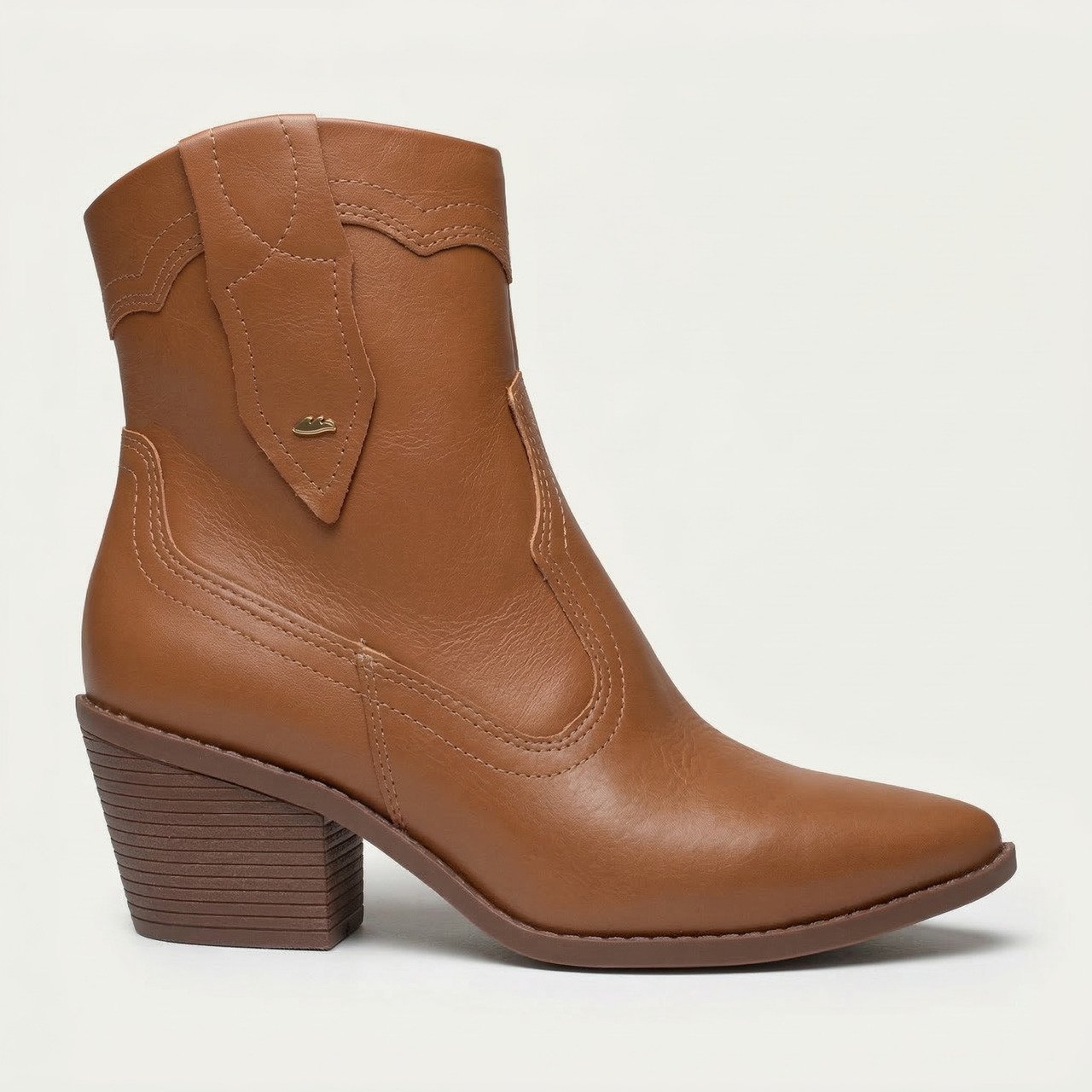 Bota Western Dakota Em Couro Caramelo