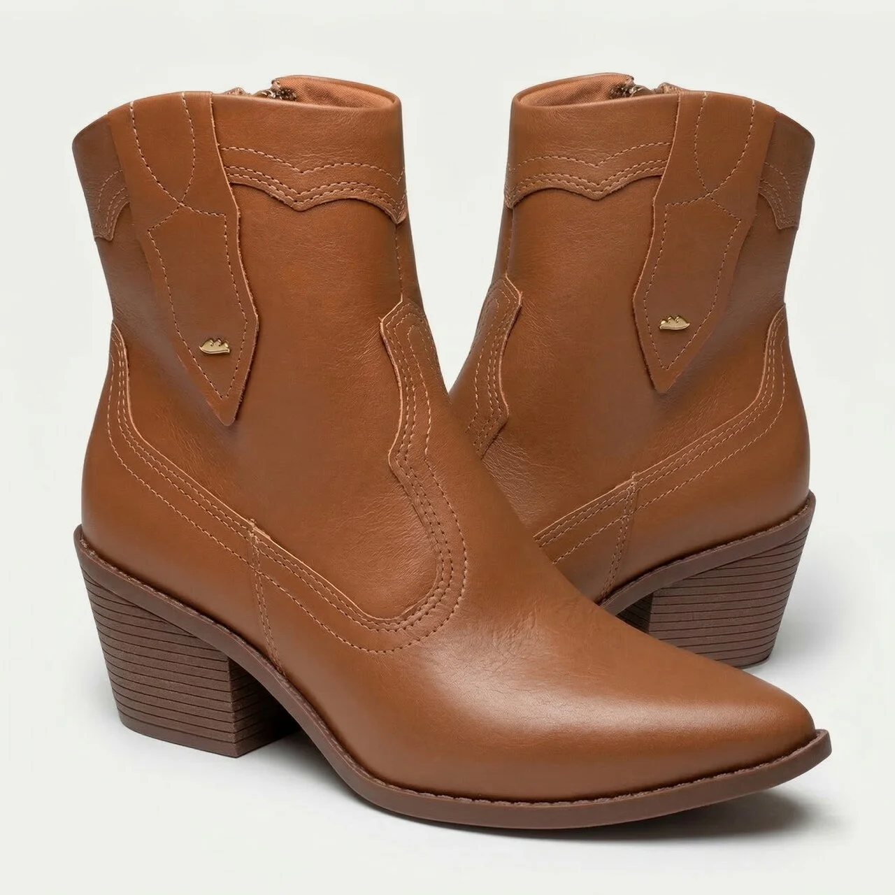 Bota Western Dakota Em Couro Caramelo Marrom 3