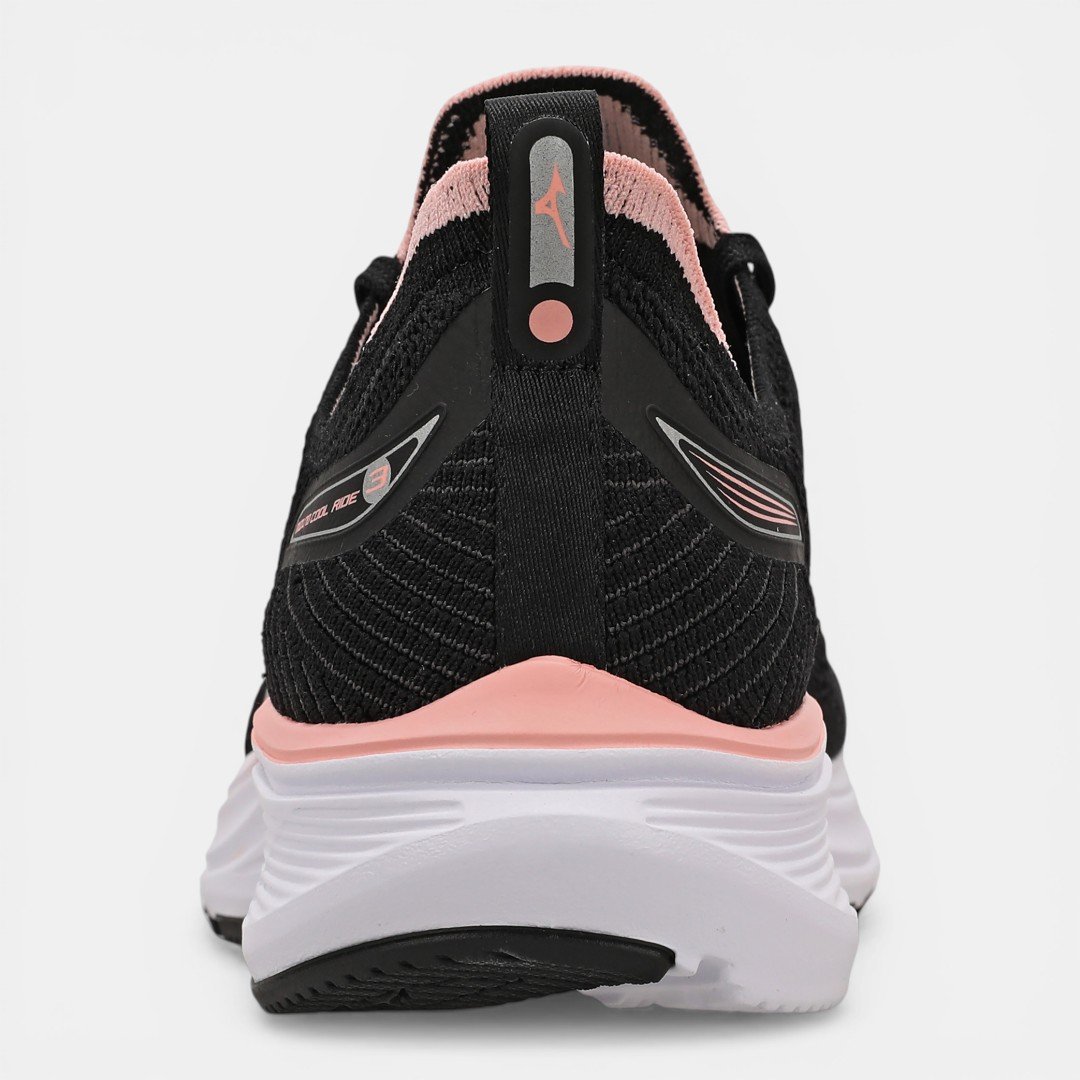 Tênis de Corrida Feminino Mizuno Cool Ride 3 Preto com Rosa Preto 6
