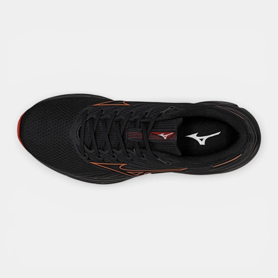 Tênis de Corrida Masculino Mizuno Jet 8 Preto com Vermelho Preto 5