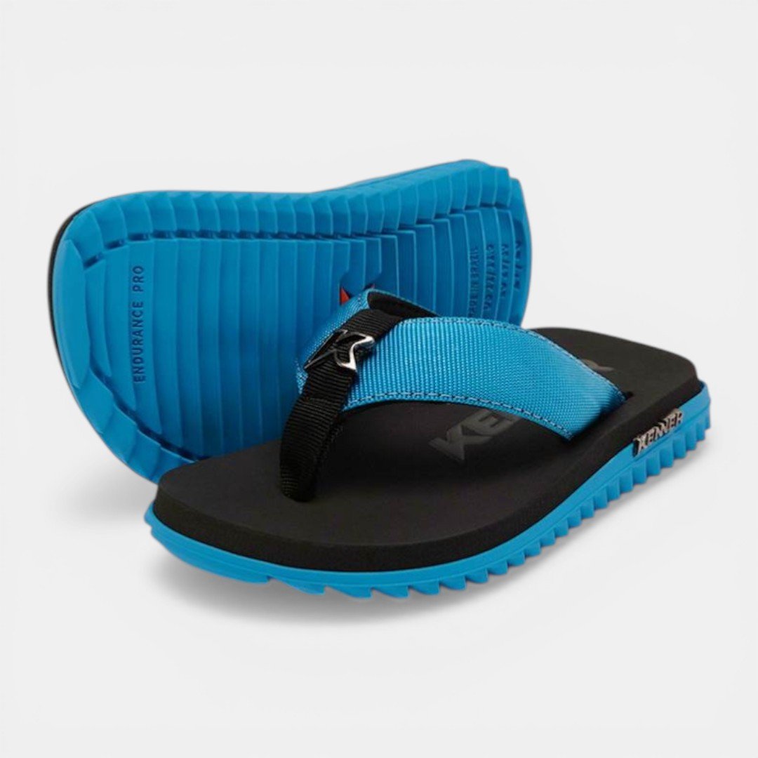 Chinelo Kenner Kivah Infantil Azul Turquesa/Preto Azul/Preto 2