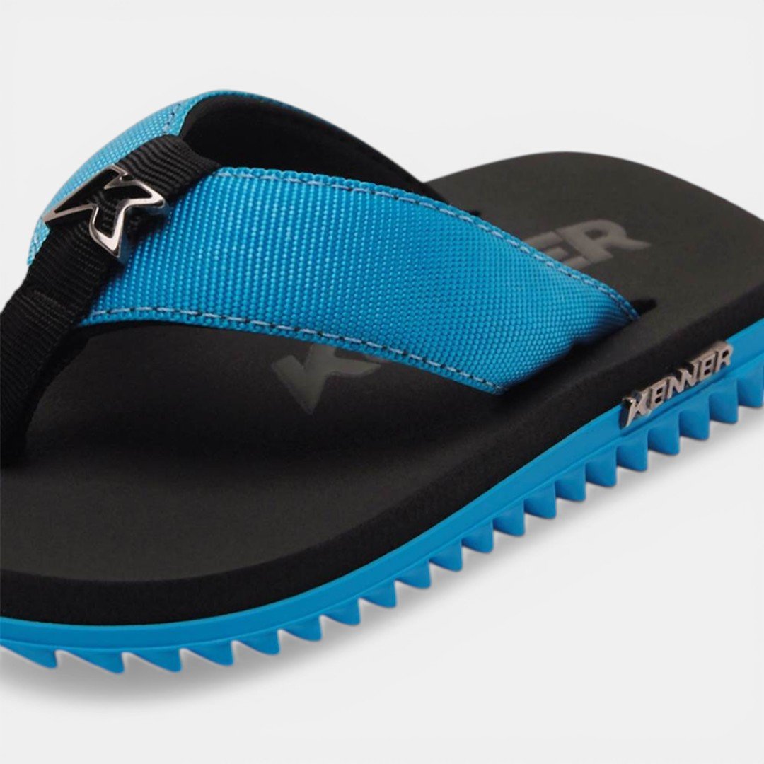 Chinelo Kenner Kivah Infantil Azul Turquesa/Preto Azul/Preto 3