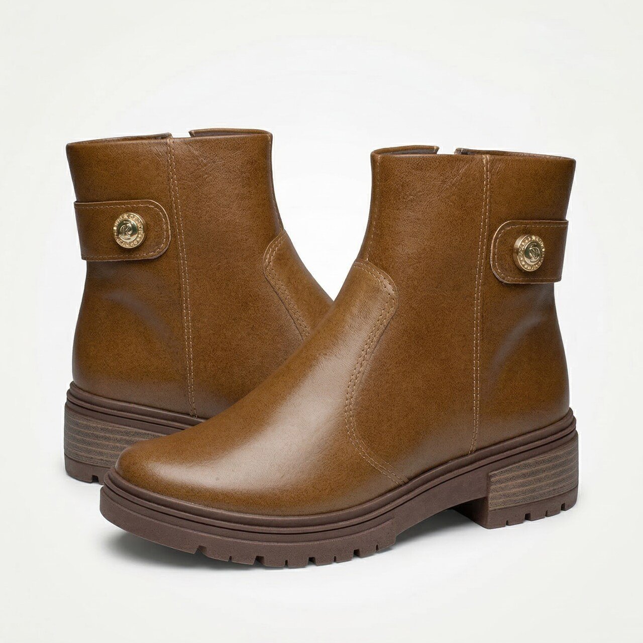 Bota Dakota Cano Curto Em Couro Caramelo Marrom 3
