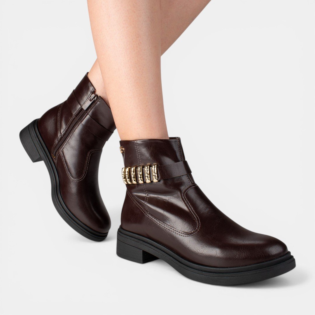 Bota Dakota Cano Curto Marrom Escuro Marrom 2