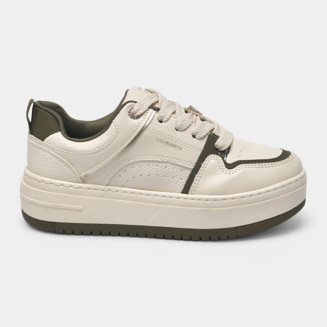 Tênis Via Marte Casual Feminino Plataforma Marfim