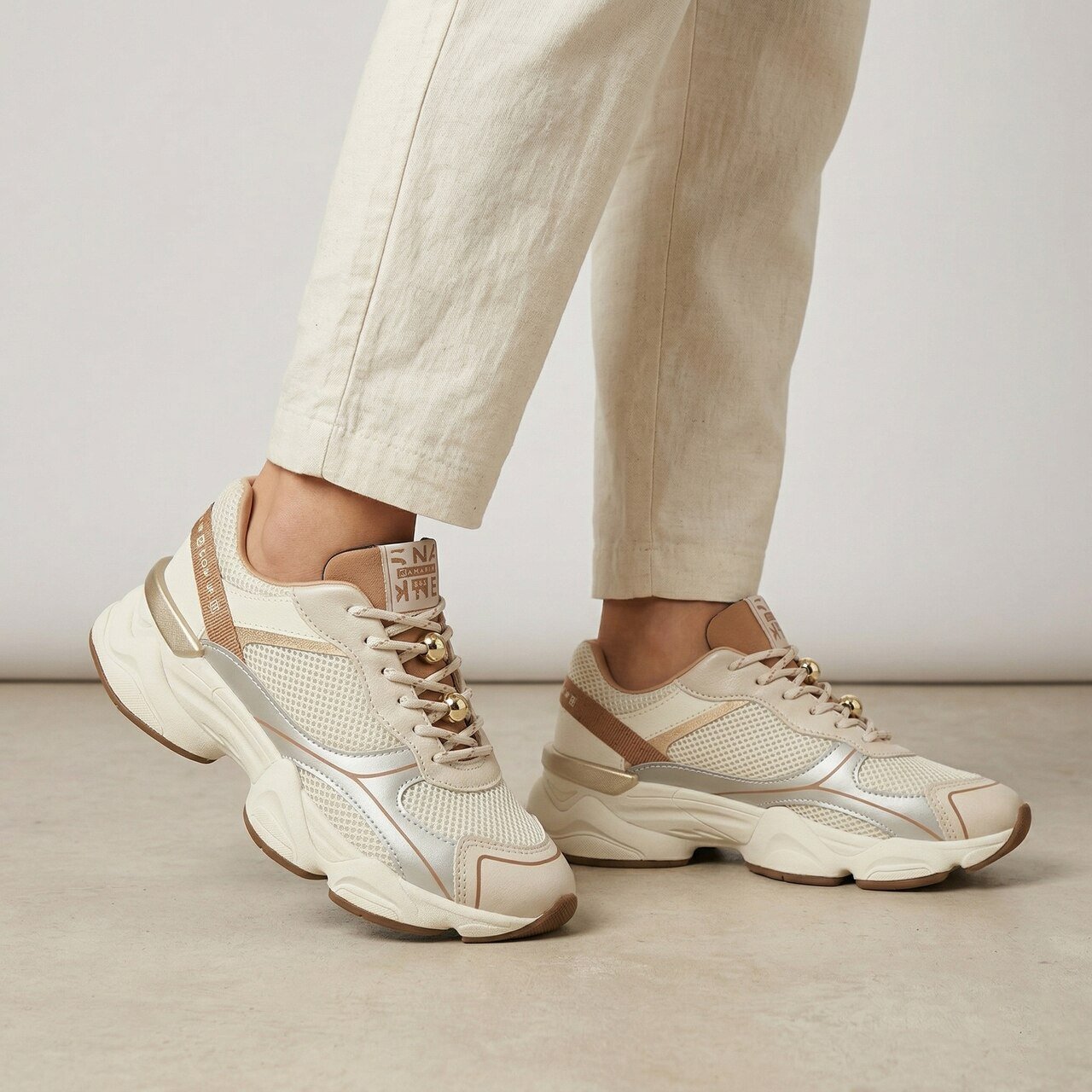 Tênis Ramarim Casual Feminino Bege Bege 2