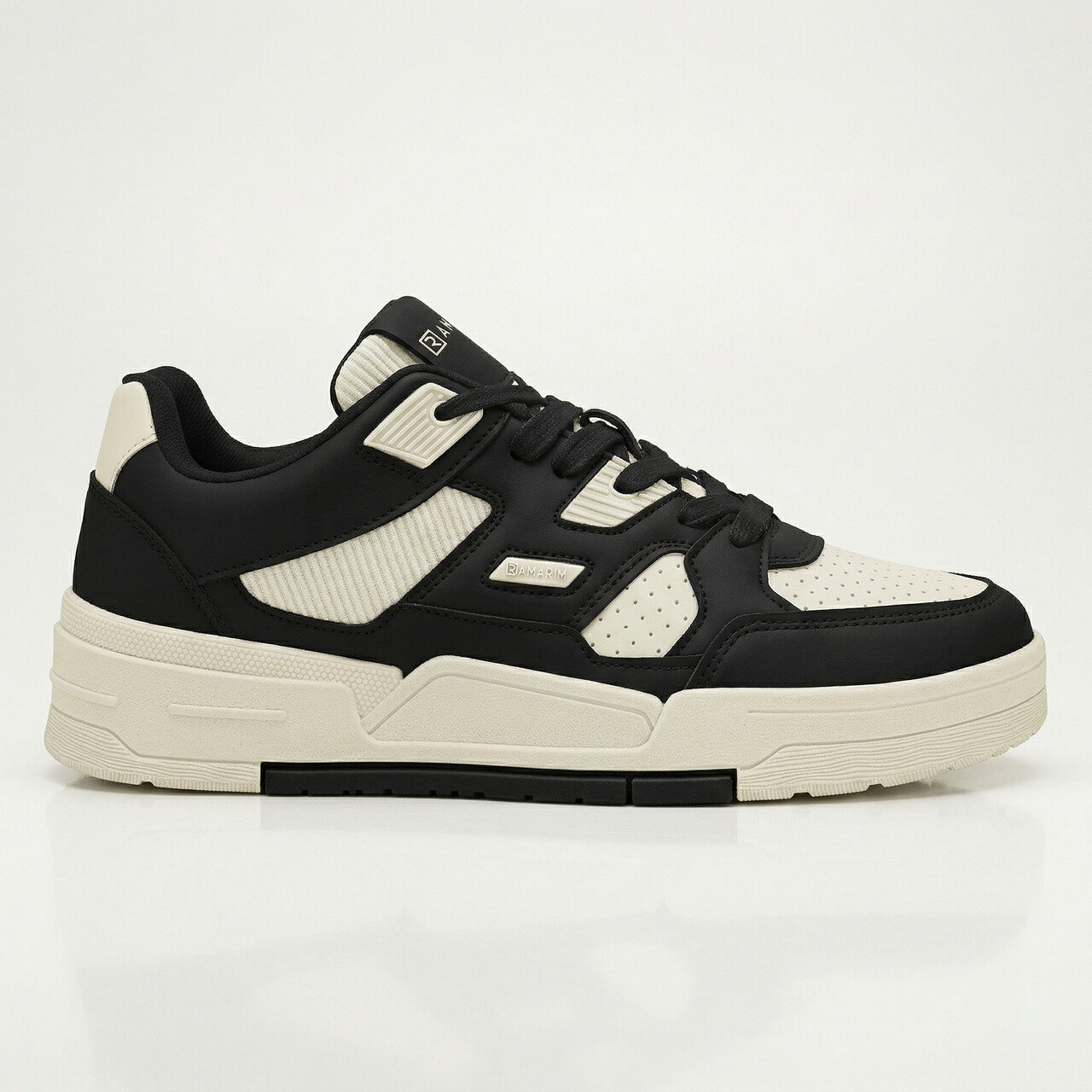 Tênis Ramarim Casual Plataforma Off White com Preto