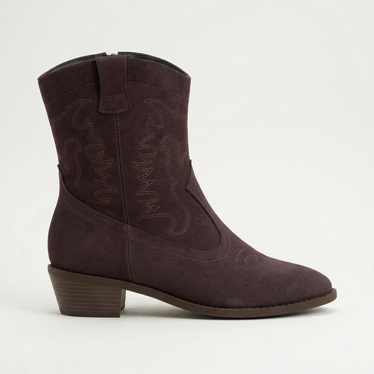 Bota Western Moleca Cano Curto Camurça Marrom