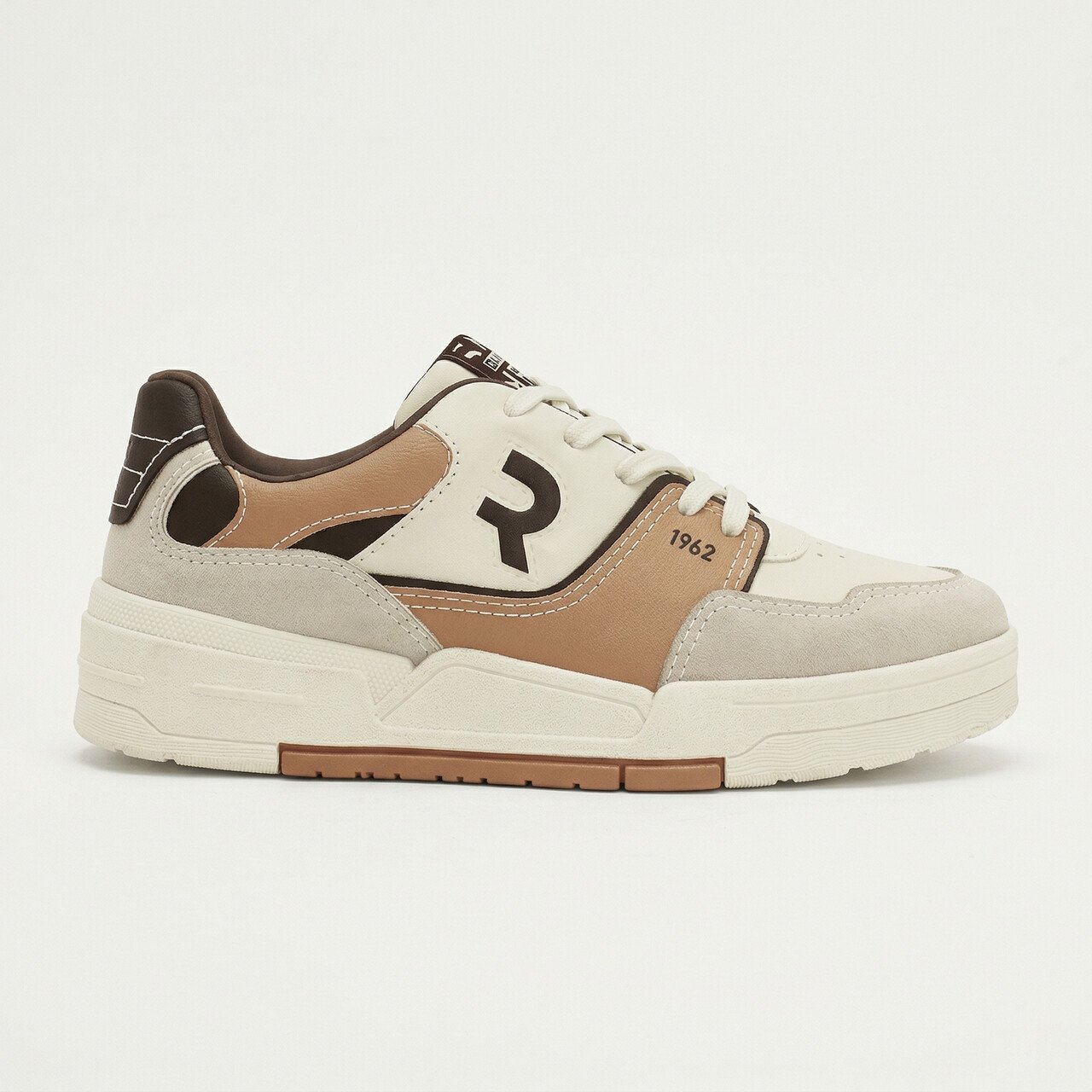 Tênis Ramarim Casual Feminino Bege com Marrom